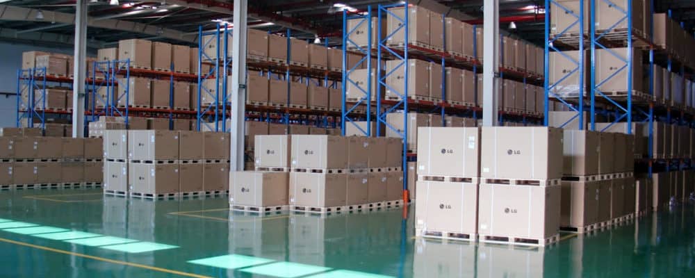 industry shelving inside a high storage bay