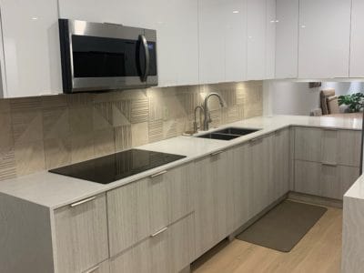 The newly remodeled kitchen at Nelson Street, Vancouver