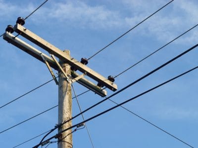 power lines outside of a home