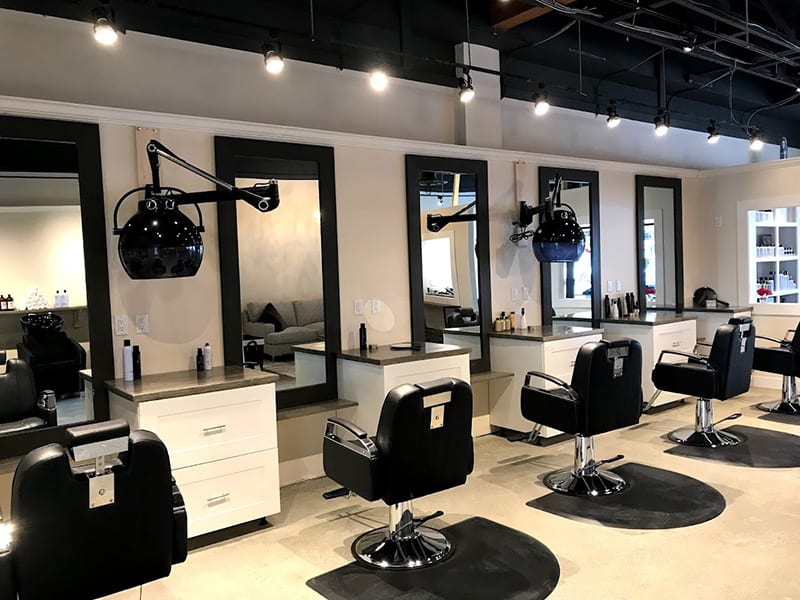 beauty salon in vancouver with lighting by tca electric