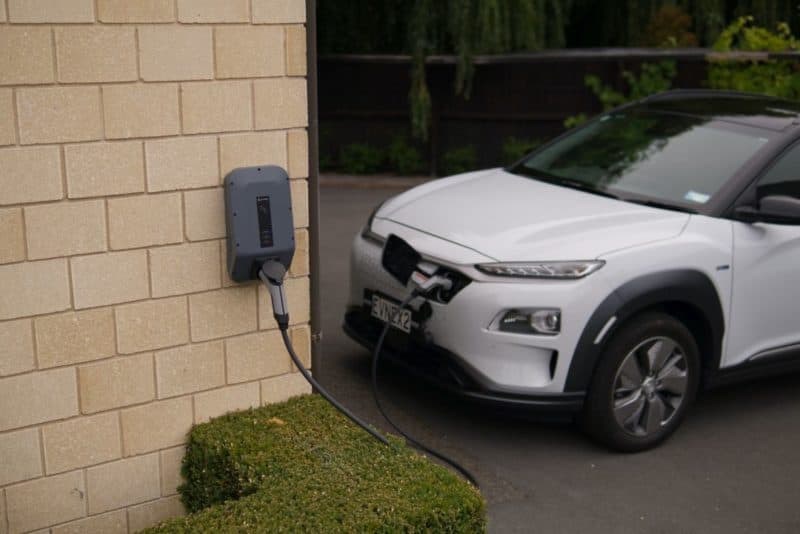 Photo of an EV charger installed outside a home in Canada