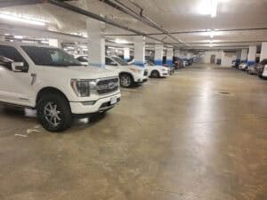 a multifamily parking garage ready for EV charging installation