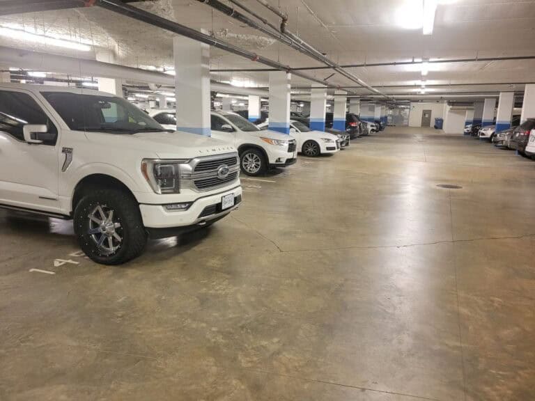 a multifamily parking garage ready for EV charging installation