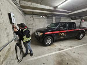 EV Smart charger installation by TCA Electric in Vancouver, BC