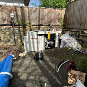 Generator in a process of installation by TCA Electric in Vancouver