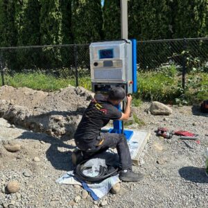 Level 3 charger installation outdoors by TCA Electric in Vancouver, BC