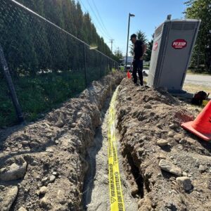 EV charger recently installed outdoors in Vancouver