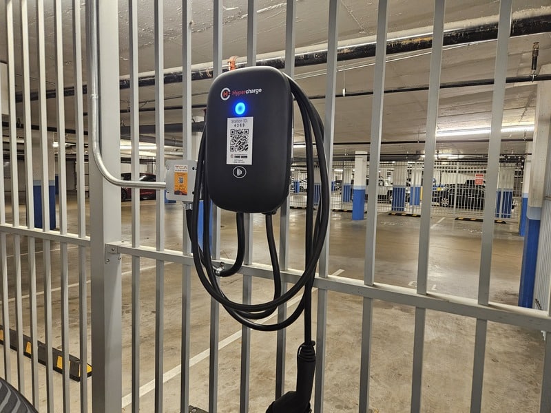 EV Charger Installed in parking spot by TCA electric